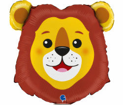 Lovable Lion  Head Foil Balloon - Jungle