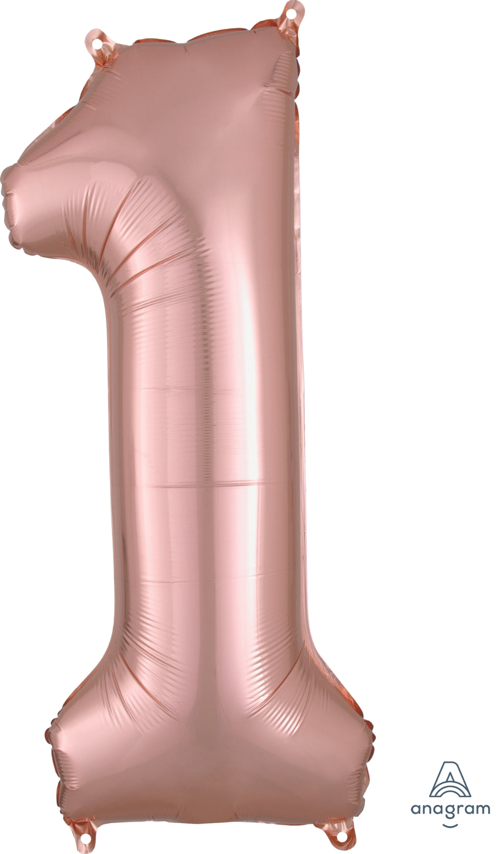 Number One (1) Rose Gold Helium Filled