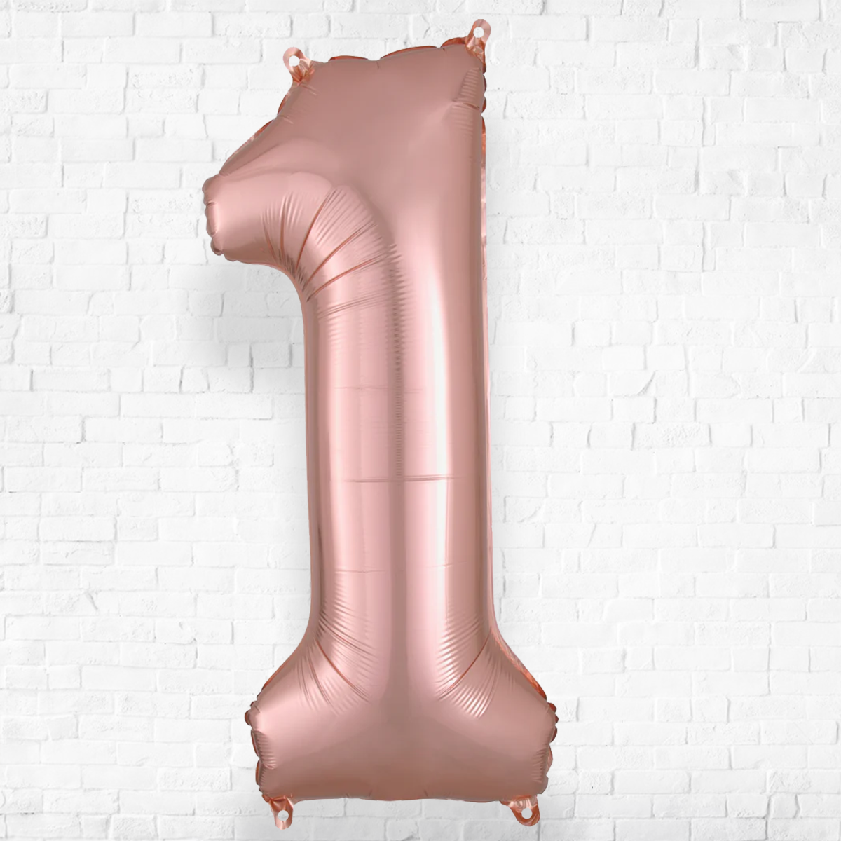 Number One (1) Rose Gold Helium Filled