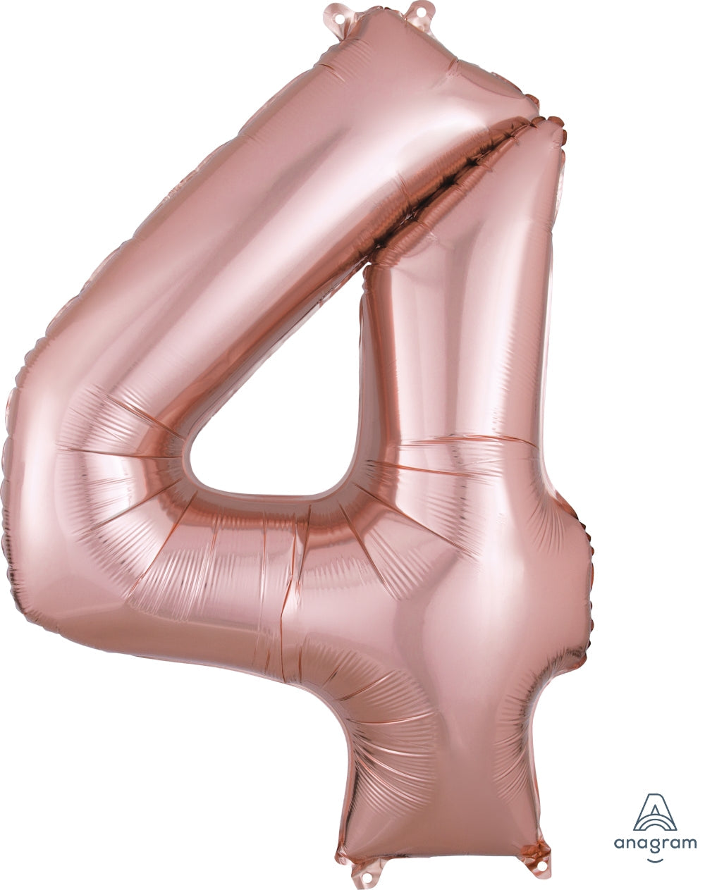 Number Four Rose Gold Helium Filled