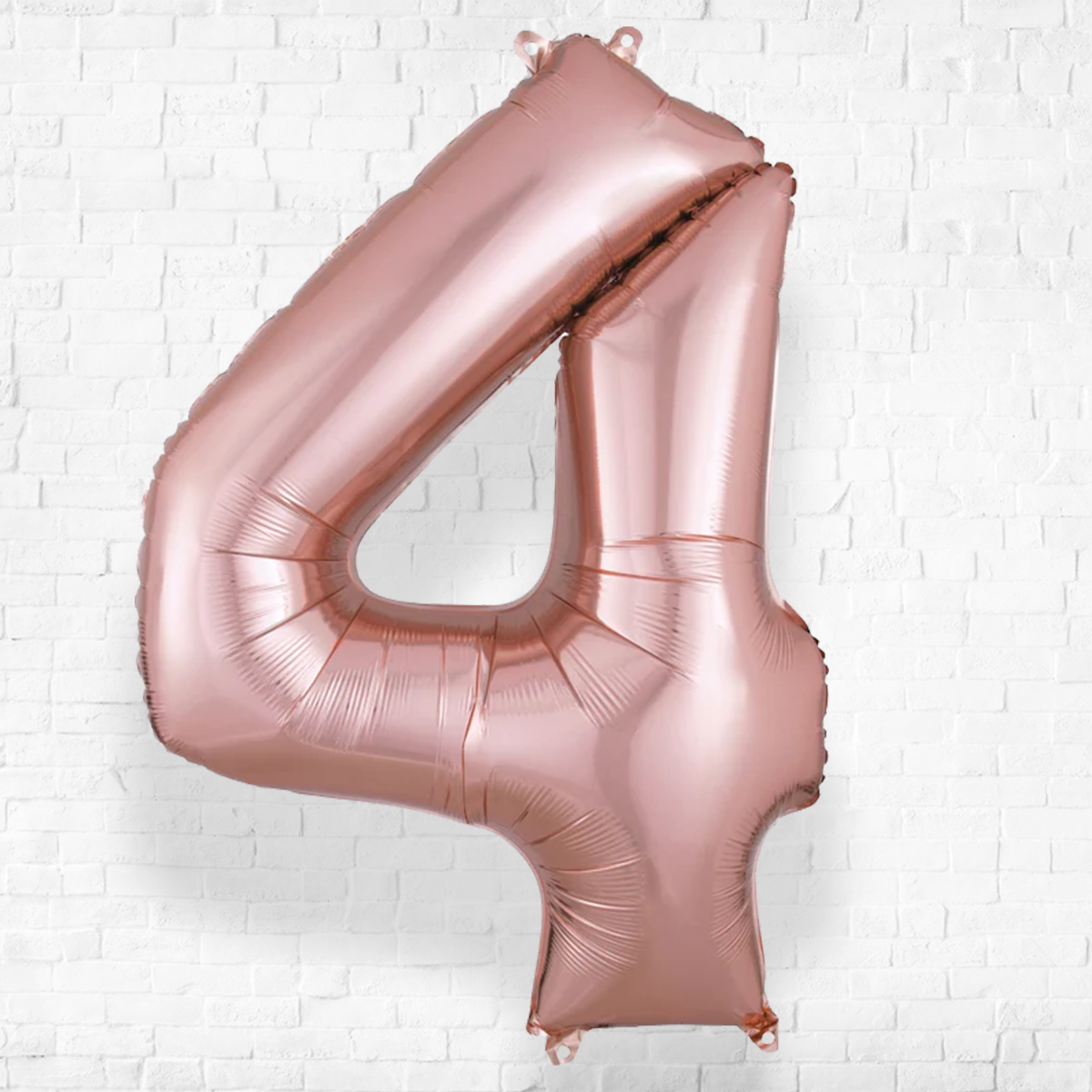 Number Four Rose Gold Helium Filled