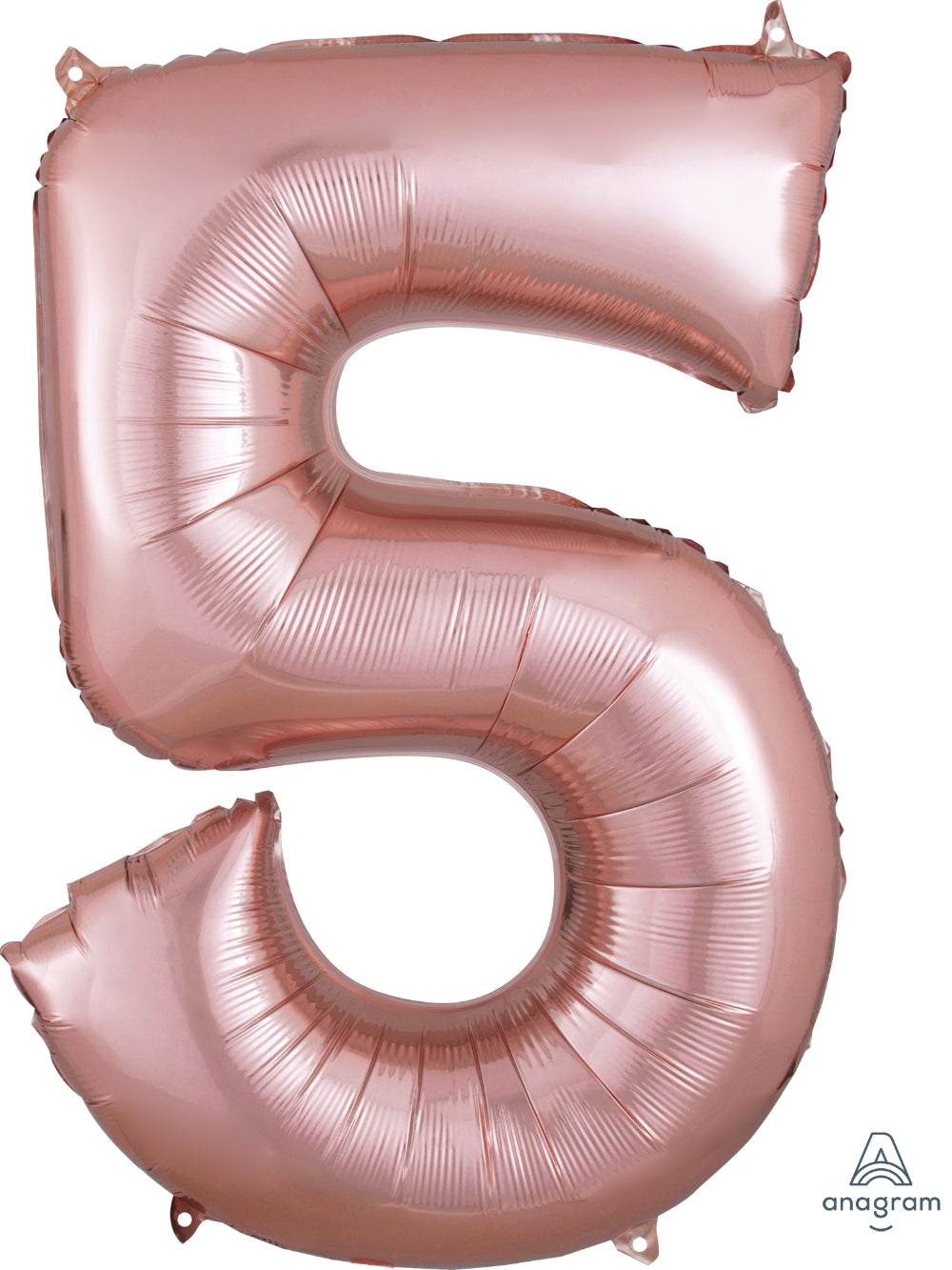 Number Five Rose Gold Helium Filled