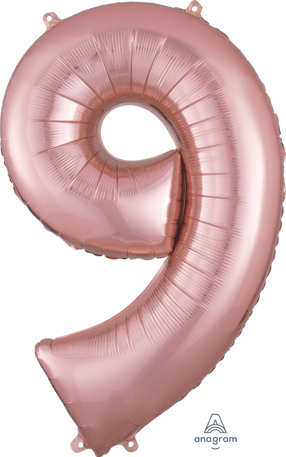 Number Nine Rose Gold Helium Filled