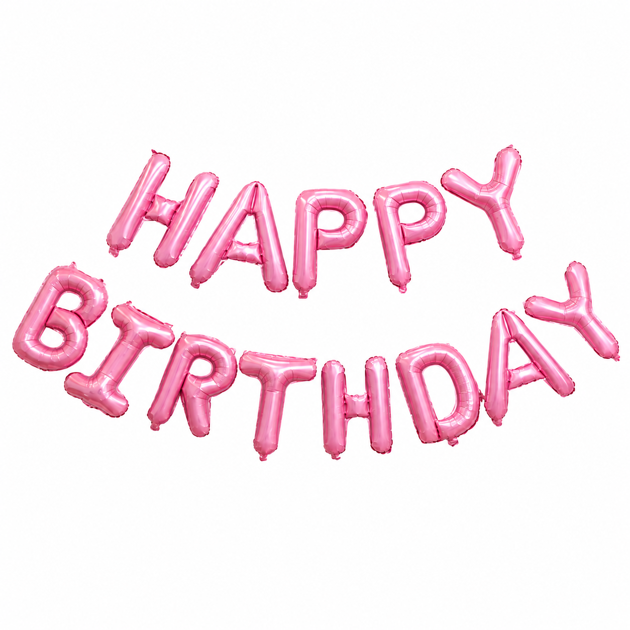 Pink 'Happy Birthday' balloon banner