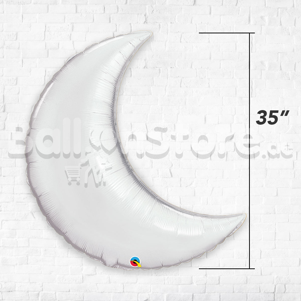 Silver Crescent Foil Balloons