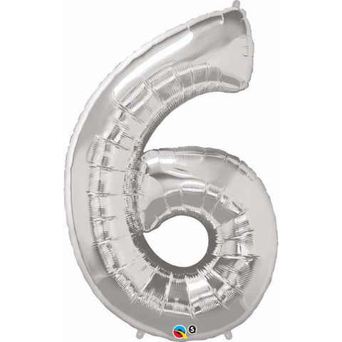 Number Six Silver Helium Filled