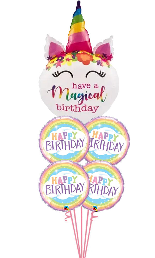 Unicorn Have a Magical Birthday Balloon Bouquet