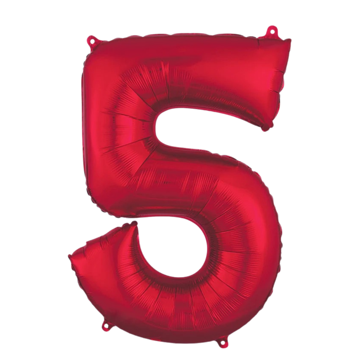 Number Foil Number Five  Red - Helium Filled