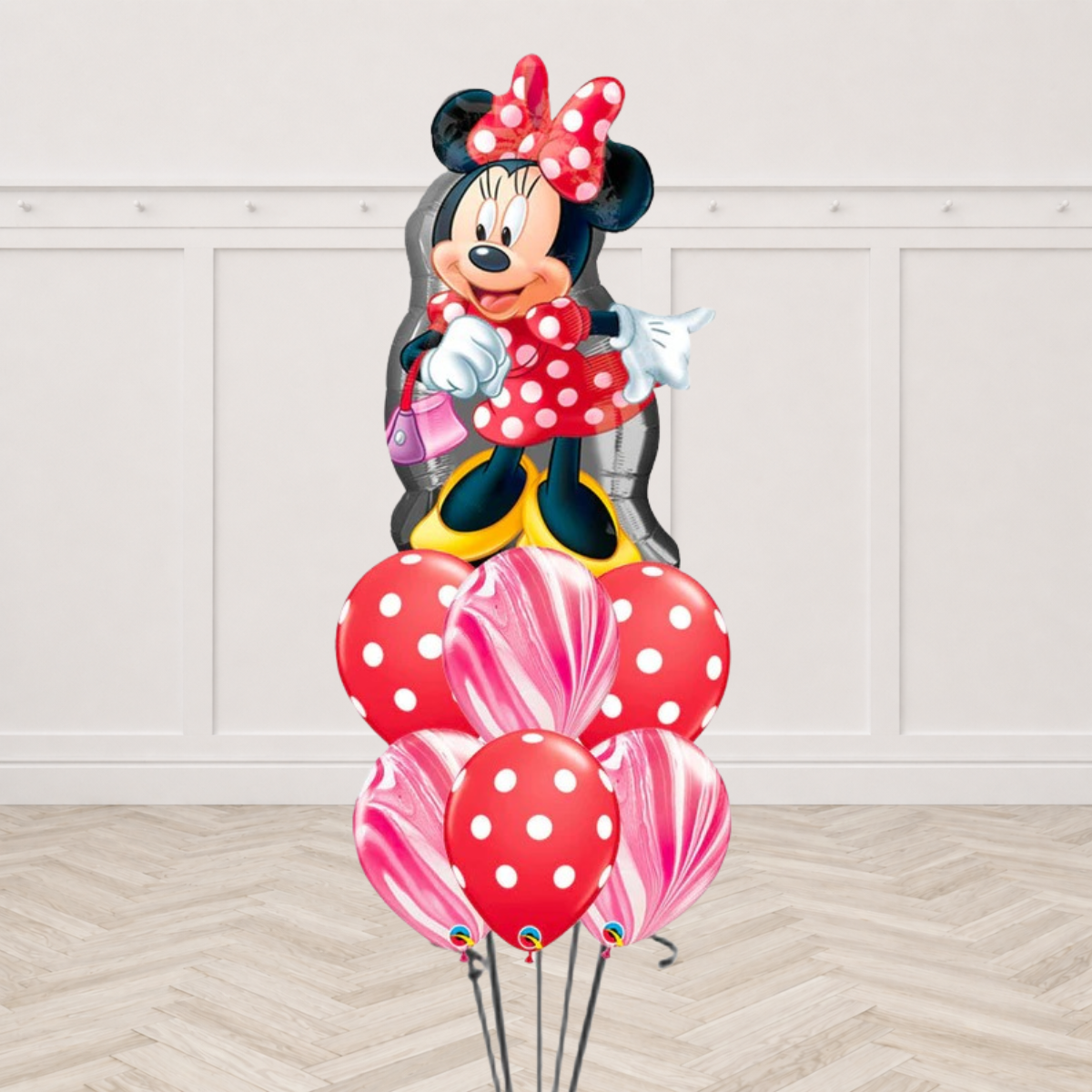 Minnie Full Body Polka Agate Balloon Bouquet