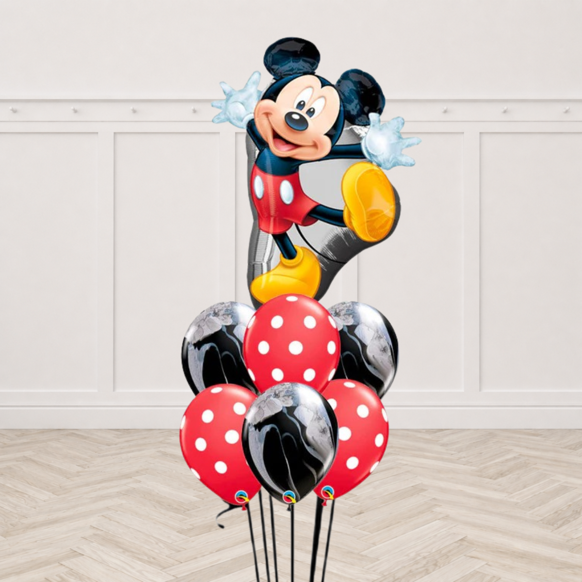 Mickey Full Body Polka Agate Balloon Bouquet