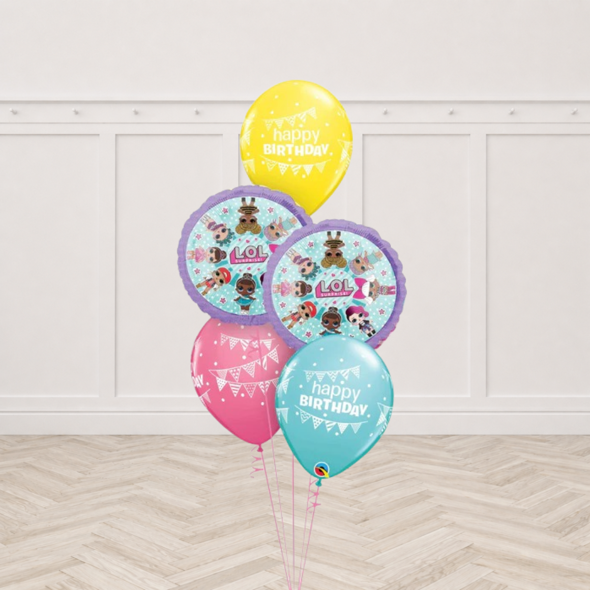 L. O. L. Surprise Birthday Pennant Balloon Bouquet