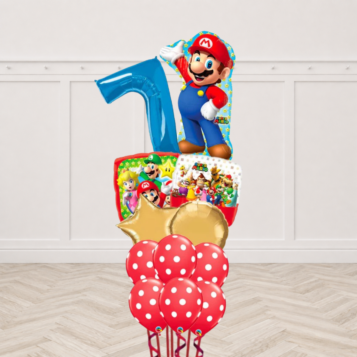 Any Number Super Mario Bros. Big Balloon Bouquet