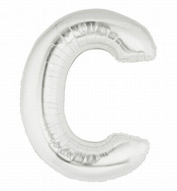 Jumbo Letter C -Metallic Silver
