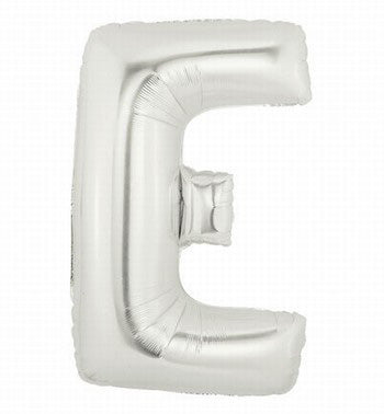 Jumbo Letter E - Metallic Silver