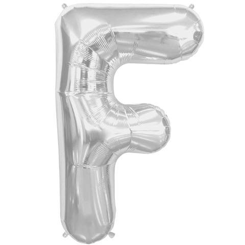 Jumbo Letter F - Metallic Silver