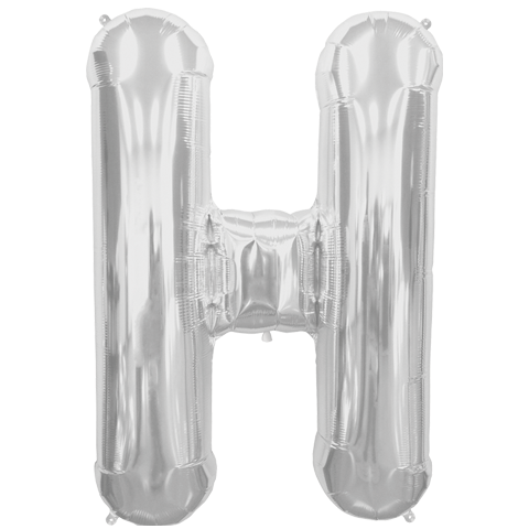 Jumbo Letter H - Metallic Silver