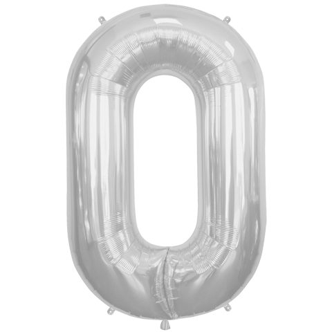 Jumbo Letter O - Metallic Silver