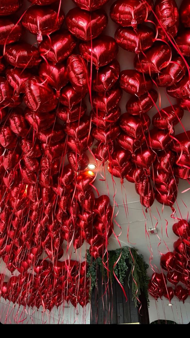 Red Heart balloon Valentines Day For Ceiling 200pcs