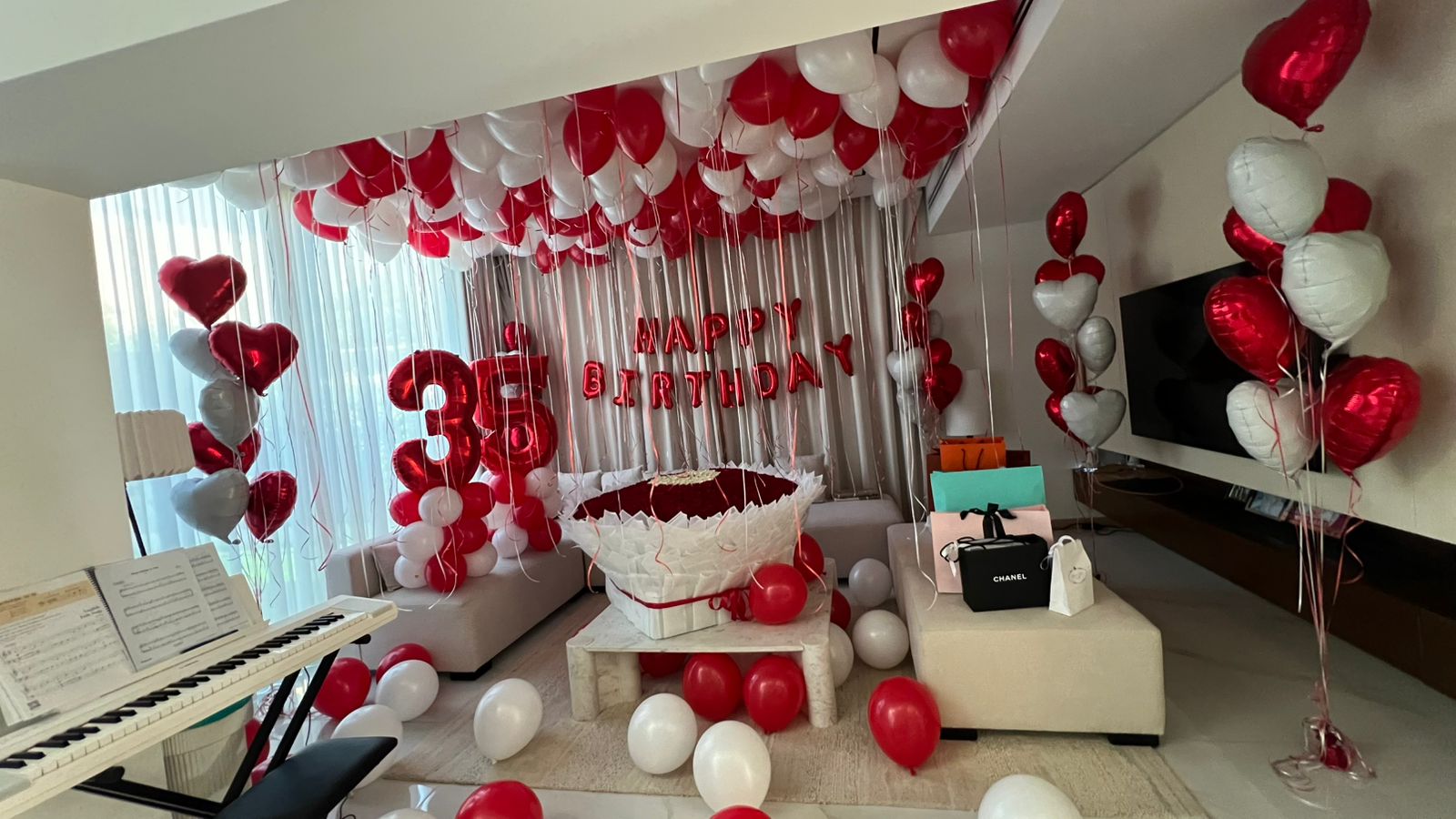 Inflatable Red & white Part set up- Room Decoration