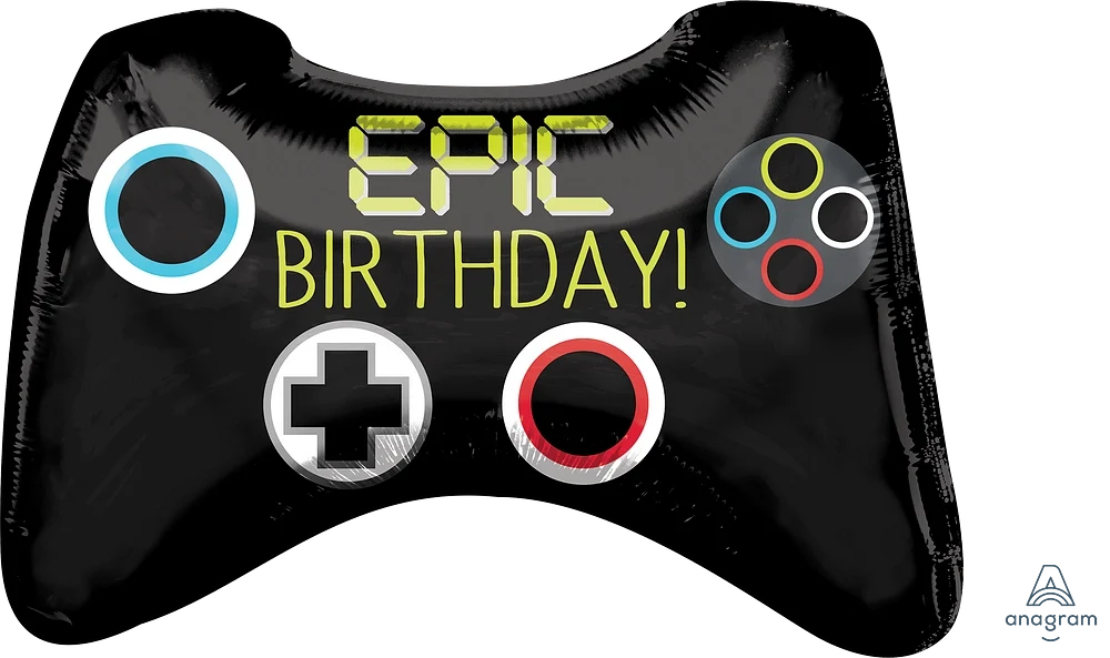 Epic Party Game Controller Super Shape Foil balloon