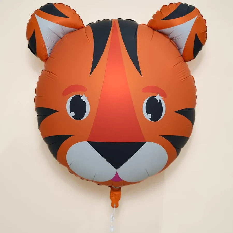 Jungle tiger face foil balloon