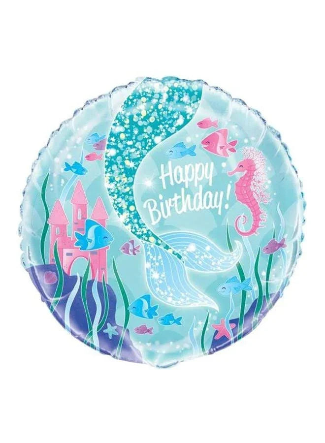 Happy Birthday mermaid tail foil balloon