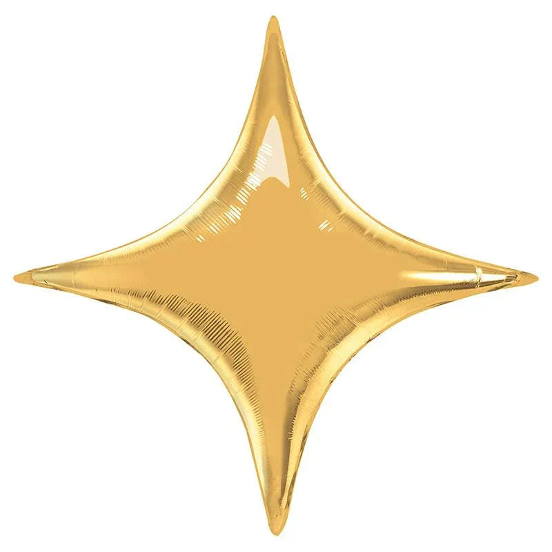 Qualatex Star Point Foil Metallic Gold 40inches
