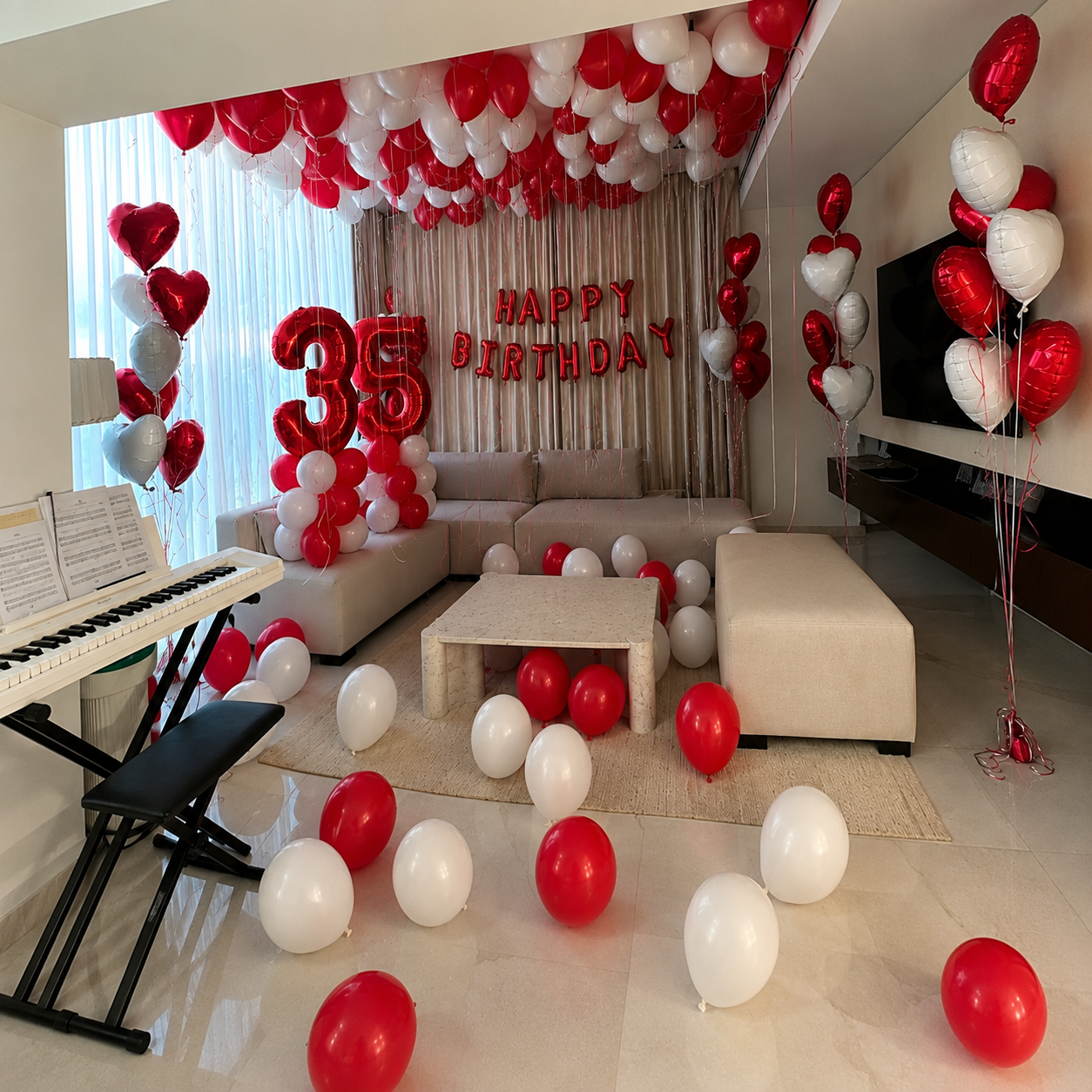 Inflatable Red & White Part Set up- Room Decoration